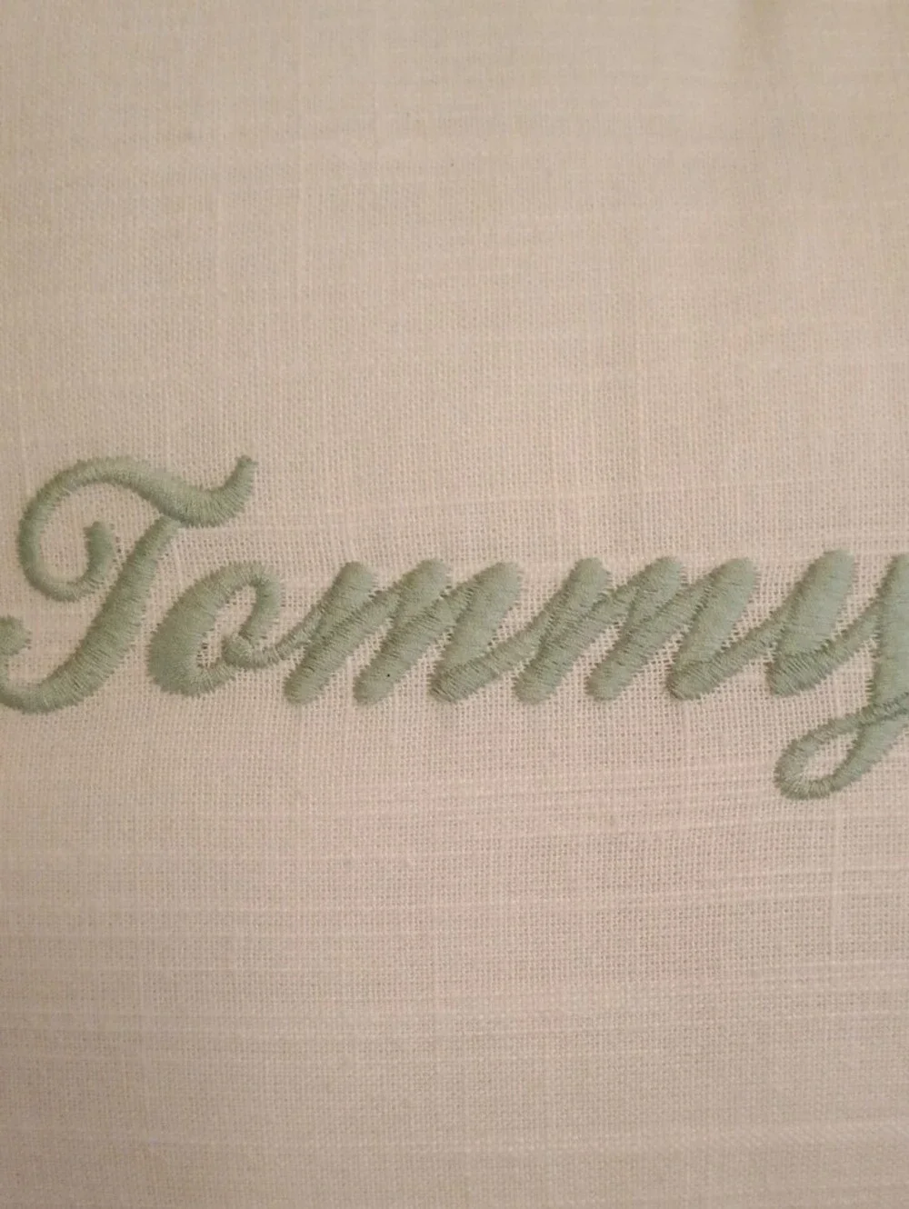 NWOT Tommy Bahama White/Teal Embroidered Decorative Pillow